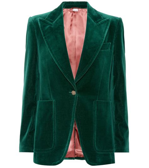 gucci blazer women's|gucci green velvet blazer.